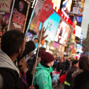 tour guide on times square